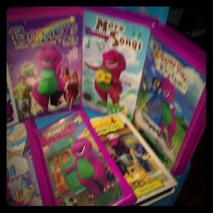 7 Barney VHS and Barney Backpack